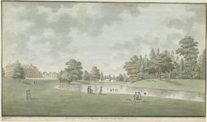 Fisherwick Hall: malba vodovými barvami, 1786 od Unbekannt