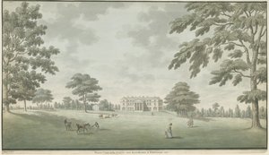 Fisherwick Hall: malba vodovými barvami, 1786 od Unbekannt