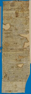 Fragment doporučujícího dopisu pro Rubena ben Isaaca, verso od Unbekannter Künstler