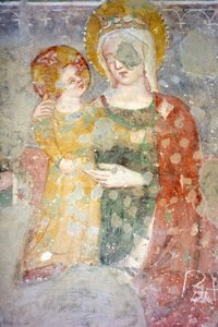 Fresco (XV), Limaria Tub (římská budova XI), Kapitulní muzeum, Atri, Abruzzo, Itálie od Unbekannt