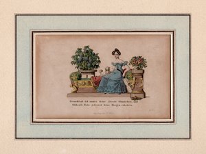 Přátelství bude vždy zdobit vaše večery, Augsburg, kolem roku 1830 (rytina) od Unbekannter Künstler