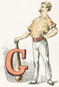 G - Gymnast - Childish Alphabet, Editions Gordinne 1920 (rytina) od Unbekannt