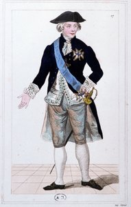 Generál Lafayette, velitel národní gardy, kolem roku 1810 (rytina) od Unbekannter Künstler