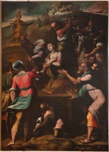 Janov, Duomo (katedrála svatého Vavřince), uvnitř, Baptisterium (dříve kostel svatého Jana Starého): "Mučednictví svaté Kateřiny", od Cesare a Alessandra Semina od Unbekannter Künstler
