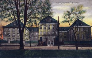 Německo, Wipperfurth: vnější pohled na „Altes Seminar“ postavený v letech 1910-1911 - Pohlednice 20. století od Unbekannt