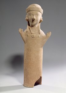 Bohyně nebo ctitel se zdviženýma rukama, figurka, cca 550 př.nl (terakota) od Unbekannt