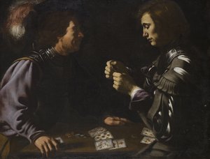 Grammatica - The Gamblers (olej na plátně) od Unbekannter Künstler