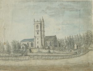 Handsworth Church: malba vodovými barvami, 1769 od Unbekannt