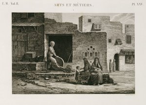 Železářské zboží a železářství Bruska na nože, Egypt, c 1798 od Unbekannt