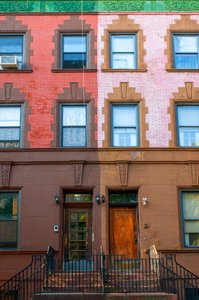 Harlem Straßenläden und Gebäude, New York City, 2021 von 