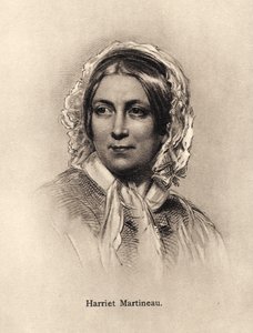 Harriet Martineau - portrét od Unbekannter Künstler