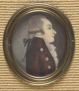 Gentleman z profilu (Wolfgang Amadeus Mozart?) od Unbekannter Künstler