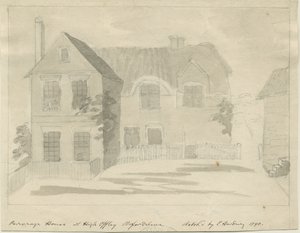 High Offley - Parsonage: kresba tužkou a lavírováním, 1790 od Unbekannt