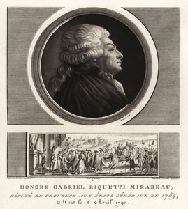 Honore Gabriel Riquetti, hrabě z Mirabeau od Unbekannt