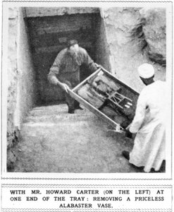 Howard Carter (1874-1939) Odstraňování pokladů z Tutanchamonovy hrobky od Unbekannt