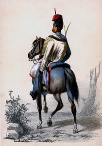 Hussard: husar na koni od Unbekannter Künstler