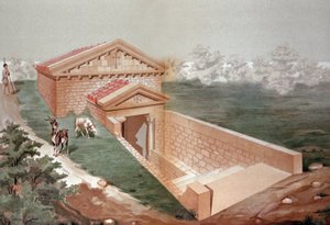 Hypogee Martyrium z Poitiers, asi 1880 (litografie) od Unbekannter Künstler