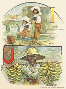 I J: Itálie, Jamajka - ABC dvou světů. Emile Guerin, nakladatel, Paříž, kolem roku 1900. Rozměry: 27,5 x 21,5 cm od Unbekannt
