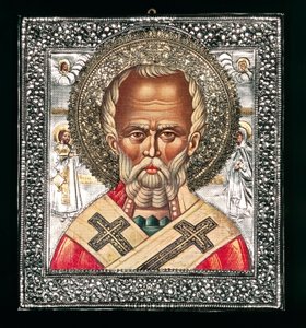 Ikona zobrazující svatého Mikuláše od Benjamin Baud