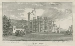 Ilam Hall: litografie, nd [kolem roku 1839] od Unbekannt