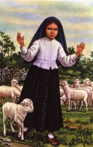 Jacinta, která viděla Pannu Marii ve Fatimě v roce 1917, asi 1920-1930 (pohlednice) od Unbekannter Künstler