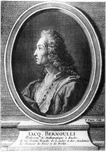 Jacques Bernoulli, švýcarský matematik, c 1700 od Unbekannt