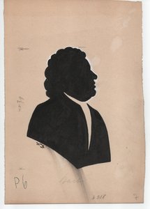 Johann Sebastian Bach (1685-1750) (cca 1850, silueta) od Unbekannter Künstler