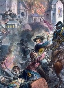 Johann Tserclaes bojující u města Magdeburg od Unbekannter Künstler