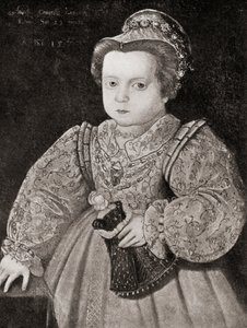 Lady Arbella Stuartová jako dítě, z The Girl Through the Ages, vydané 1933 (litho) od Unbekannt