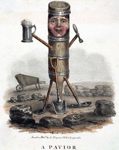 Dlaždič, postava zkonstruovaná nástroji svého řemesla, cca 1810-1860 od Unbekannt