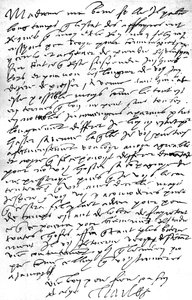 Dopis ve francouzštině od císaře Karla V. jeho snaše, anglické královně Marii I., ve kterém vyjadřuje své přání vidět svého syna krále Filipa, jejího manžela, aby se s ním poradil o záležitostech, a vyjadřuje lítost nad nutnost zbavit ji h od Unbekannt
