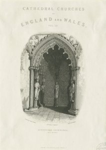 Katedrála Lichfield - West Doorway: ocelorytina od Unbekannt