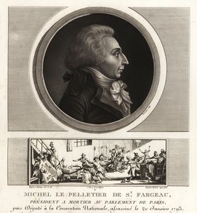 Louis-Michel le Peletier, markýz ze Saint-Fargeau (1760-1793), francouzský politik a mučedník francouzské revoluce od Unbekannt