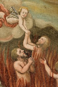 Luesen Luson ve Val di Luson Luesener Tal pod Plose u Brixenu Jižní Tyrolsko Alto Adige Itálie kostel Svatý Jiří spása očistce od Unbekannt