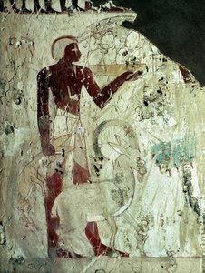 Luxor Théby: nekropole šlechticů, nositel obětin (18. dynastie).