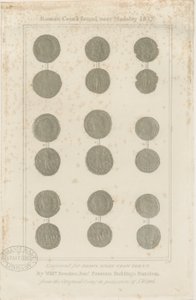 Madeley - Římské mince: rytina, nd [c 1817] od Unbekannt