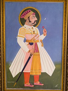Maharaja Kumbha, malba, pevnost Mehrangarh, Jodhpur, Rádžasthán, Indie, Asie (foto) od Unbekannter Künstler