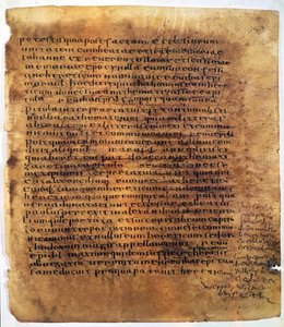 Rukopisný svitek: palimpsest. od Unbekannter Künstler