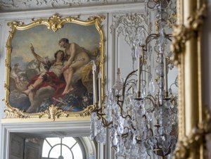 Mars a Venuše. Obraz Carle Van Loo (1705-1765). Princova ložnice, Hotel de Soubise, Paříž od Unbekannt
