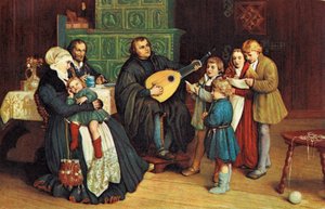 Martin Luther se svým od Unbekannter Künstler