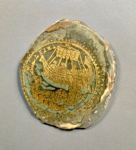 Medailon zobrazující Jonáše a velrybu, Řím, 4. století (kámen a zlato) od Unbekannt