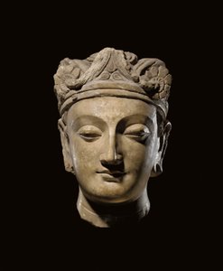 Monumentální gandhárská hlava bódhisattvy, 2.–3. století od Unbekannt