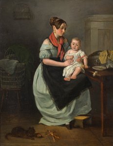 Matka s dítětem na klíně od Unbekannter Künstler