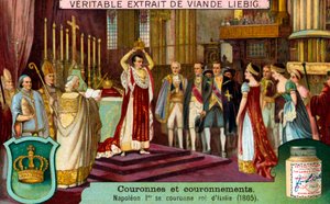 Napoleon I. se korunuje italským králem od Unbekannter Künstler