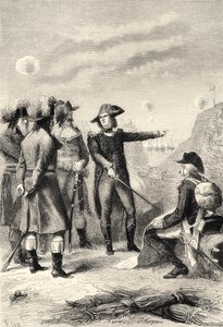 Napoleon při obléhání Toulonu ve Francii v roce 1793 (rytina) od Unbekannter Künstler