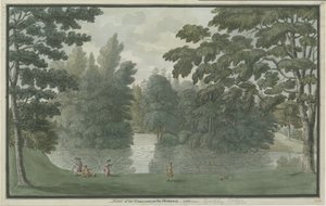 Needwood - Brickley Lodge: malba vodovými barvami, 1786 od Unbekannt