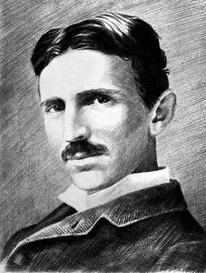 Nikola Tesla, chorvatský srbský inženýr, fyzik a vynálezce, c 1885 od Unbekannter Künstler