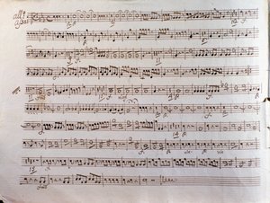 Strana hudební partitury Sinfonia concertante od Pleyela od Unbekannter Künstler