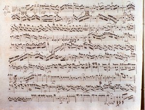 Strana hudební partitury Sinfonia concertante od Pleyela od Unbekannter Künstler