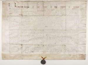 Papežská bula potvrzující listinu biskupa Henryho Wardlawa, recto od Unbekannt